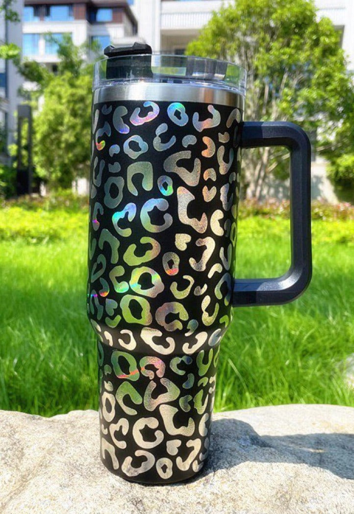 40 oz Holographic Leopard
