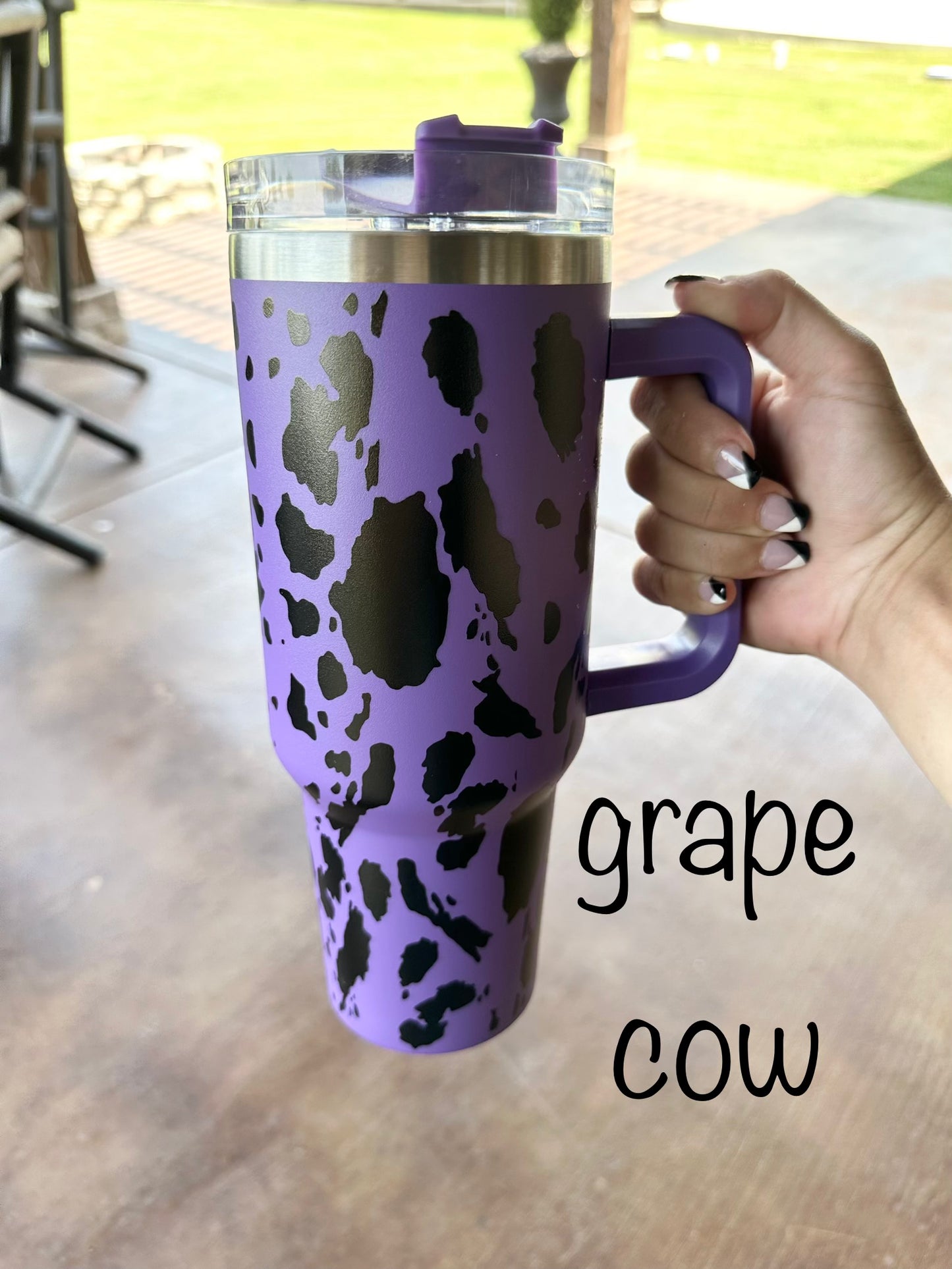 40 oz Tumbler Cow Print