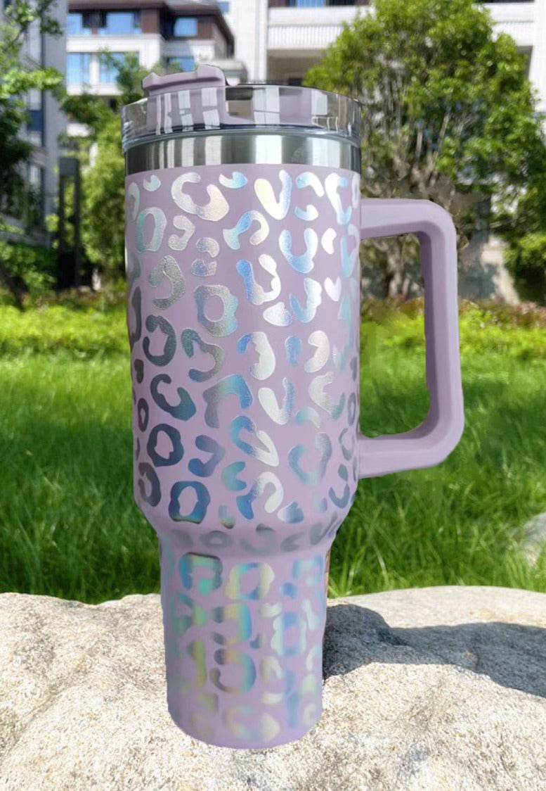 40 oz Holographic Leopard