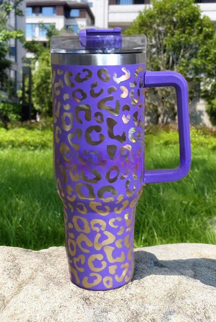 40 oz Holographic Leopard