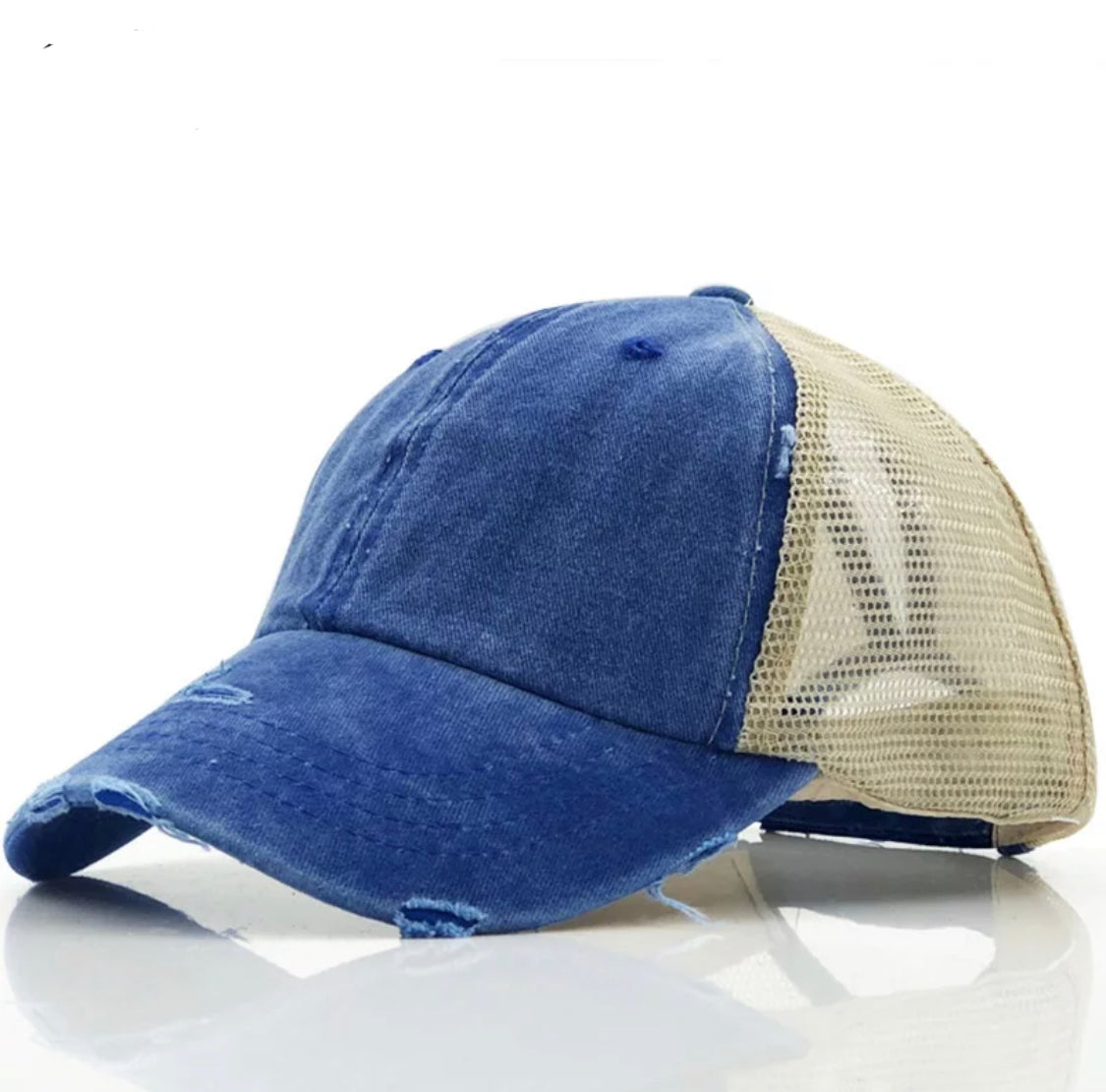 Ponytail Criss Cross Baseball Hat - SOLID