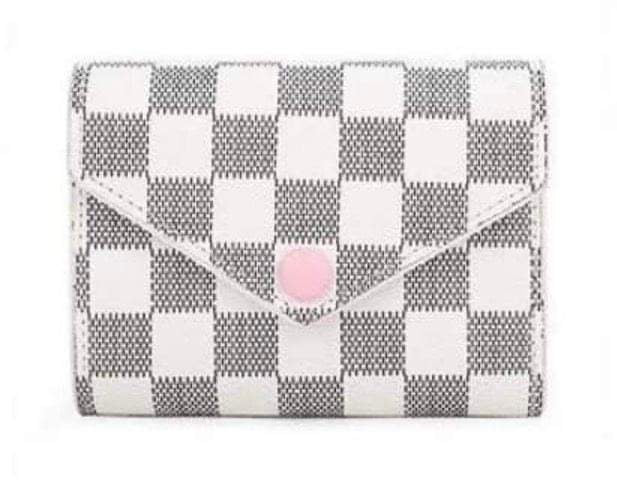 Checkered Snap Wallet - Small