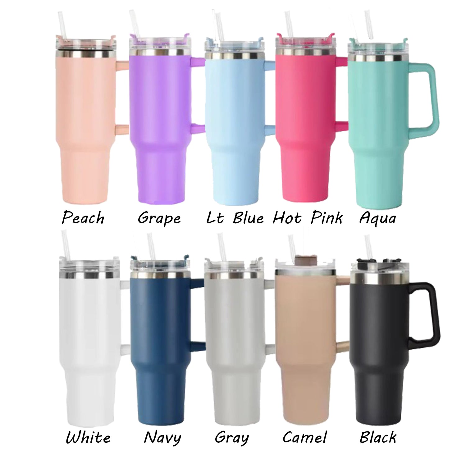 Let's Go Girls 40 Oz Wholesale Tumbler Cup with Handle