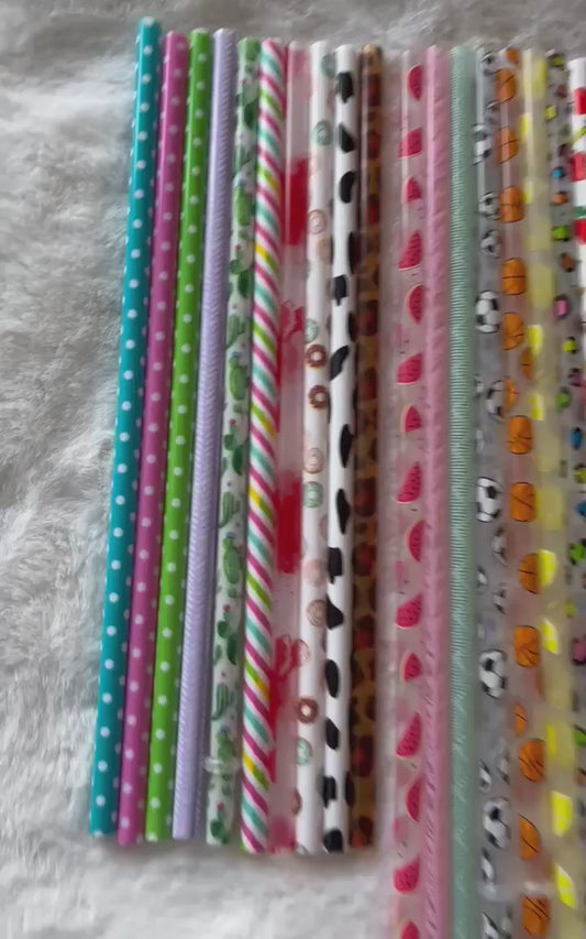 Reusable Straws - Plastic Pack of 10