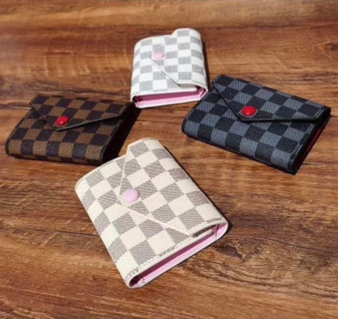 Checkered Snap Wallet - Small