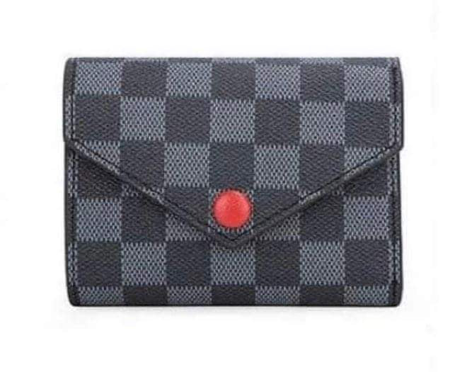 Checkered Snap Wallet - Small