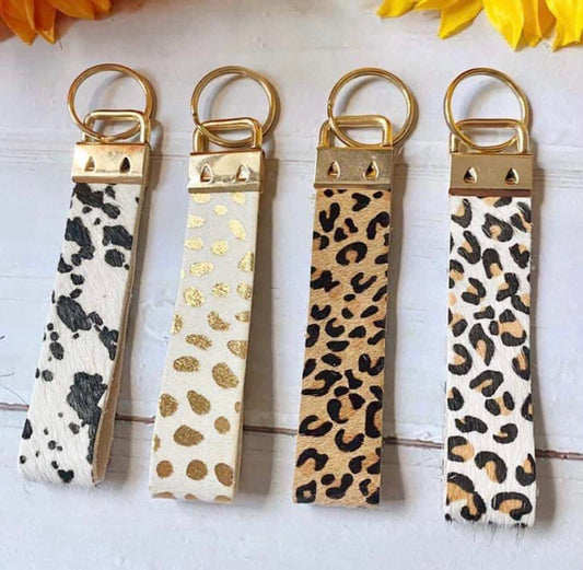 Western Horsehair Leather Keychains